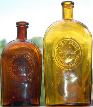 Two Peter Barth Milwaukee Flask bottles
